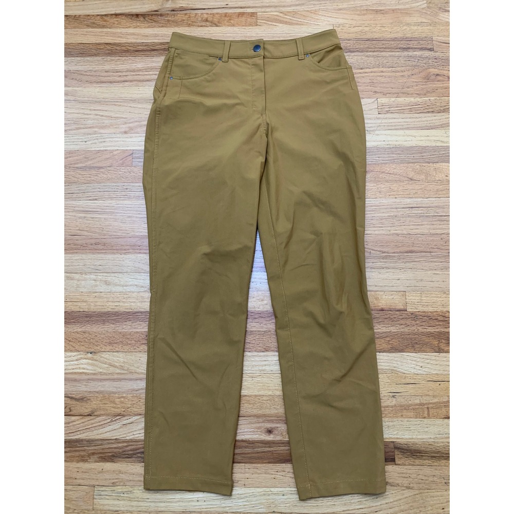 Lululemon City Sleek 5 Pocket High Rise Pants Gold Ochre Women's 8 7/8 Length